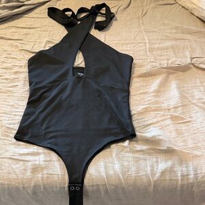 Black Halter Bodysuit